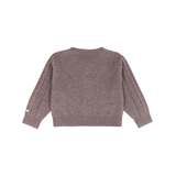 Danik Merino Wool Cardigan - Dark Taupe Melange