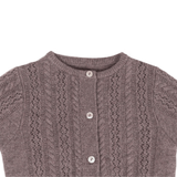Danik Merino Wool Cardigan - Dark Taupe Melange