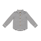 Leom Shirt - Blue Marine - White Striped