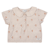 Nesa Blouse - Hummingbirds - Soft Taupe