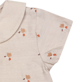 Nesa Blouse - Hummingbirds - Soft Taupe