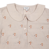 Nesa Blouse - Hummingbirds - Soft Taupe