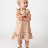 Michelle Linen Dress - Cloudy Rose