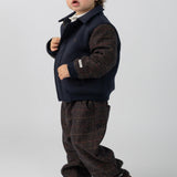 Alaric Bomber Jacket - Navy Blue