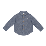 Chee Shirt - Navy Blue - White Striped
