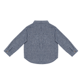 Chee Shirt - Navy Blue - White Striped