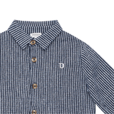 Chee Shirt - Navy Blue - White Striped