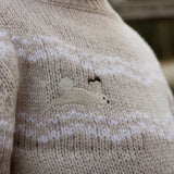 Yohana Merino Wool Sweater | Arctic Hares - Lavender Brown Melange