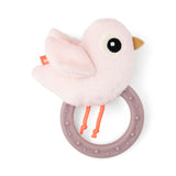 Sensory rattle w/teether | Birdee - Powder