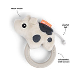 Sensory rattle w/teether | Dotti - Sand