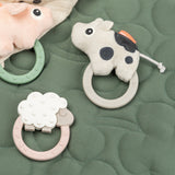 Sensory rattle w/teether | Dotti - Sand