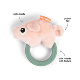 Sensory rattle w/teether | Pigee - Colour mix