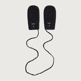 Baby Knitted Mittens Nearly Black Melange