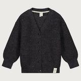 Knitted Cardigan Nearly Black Melange