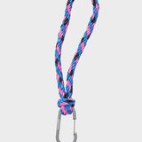 The New Kumihimo Keychain Blueback & Fluo Pink