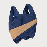 The New Shopping Bag Navy & Camel Medium