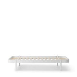 Wood Lounger bed, 120x200 cm, white