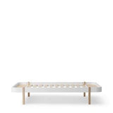 Wood Lounger bed, 120x200 cm, white/oak