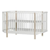 Wood Cot, 70x140 cm, white/oak