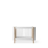 Wood Mini+ cot bed excl. junior kit, 68x122 cm, white/oak