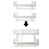 Wood Conversion kit 2 Original beds to low bunk bed, white