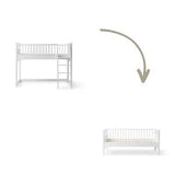 Seaside Conversion kit Classic junior low loft bed to Junior day bed