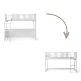 Seaside Conversion kit Classic loft bed/bunk beds to low loft bed