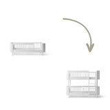 Wood Conversion kit Mini+ junior bed to low bunk bed, white