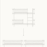 Wood Conversion kit Mini+ low bunk bed to 2 junior beds, white/oak