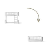 Wood Conversion kit Mini+ low loft bed to junior bed, white