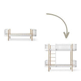 Wood Conversion kit Original bed/junior bed to bunk bed, white/oak
