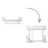 Wood Conversion kit Original bed/junior bed to loft bed, white