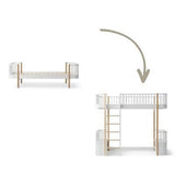 Wood Conversion kit Original bed/junior bed to loft bed, white/oak