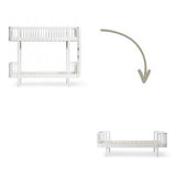 Wood Conversion kit Original bunk bed ladder bed end to bed, white