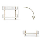 Wood Conversion kit Original bunk bed ladder bed end to bed, white/oak