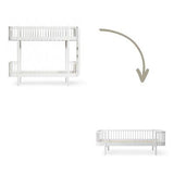 Wood Conversion kit Original bunk bed ladder bed end to day bed, white
