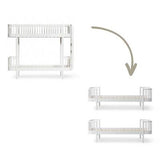 Wood Conversion kit Original bunk bed ladder end to 2 beds, white