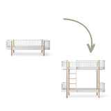 Wood Conversion kit Original day bed to bunk bed, white/oak