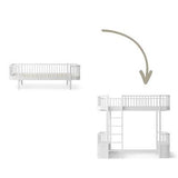 Wood Conversion kit Original day bed to loft bed, white