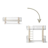Wood Conversion kit Original day bed to loft bed, white/oak