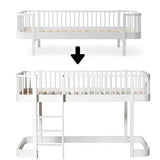 Wood Conversion kit Original day bed to low loft bed 138 cm, white