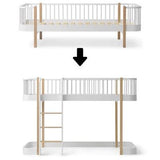 Wood Conversion kit Original day bed to low loft bed 138 cm, white/oak