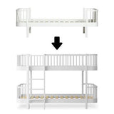 Wood Conversion kit Original junior bed to low bunk bed, white