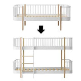 Wood Conversion kit Original junior bed to low bunk bed, white/oak