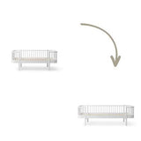Wood Conversion kit Original junior day bed to day bed, white