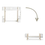 Wood Conversion kit Original loft bed ladder bed end to bed, white/oak