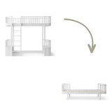 Wood Conversion kit Original loft bed to bed, white