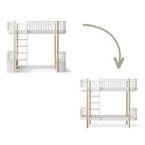 Wood Conversion kit Original loft bed to bunk bed, white/oak