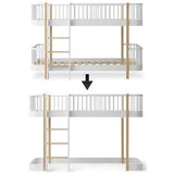 Wood Conversion kit Original low bunk bed to low loft bed 138cm, white/oak