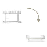 Wood Conversion kit Original low loft bed 128/138 cm to bed, white